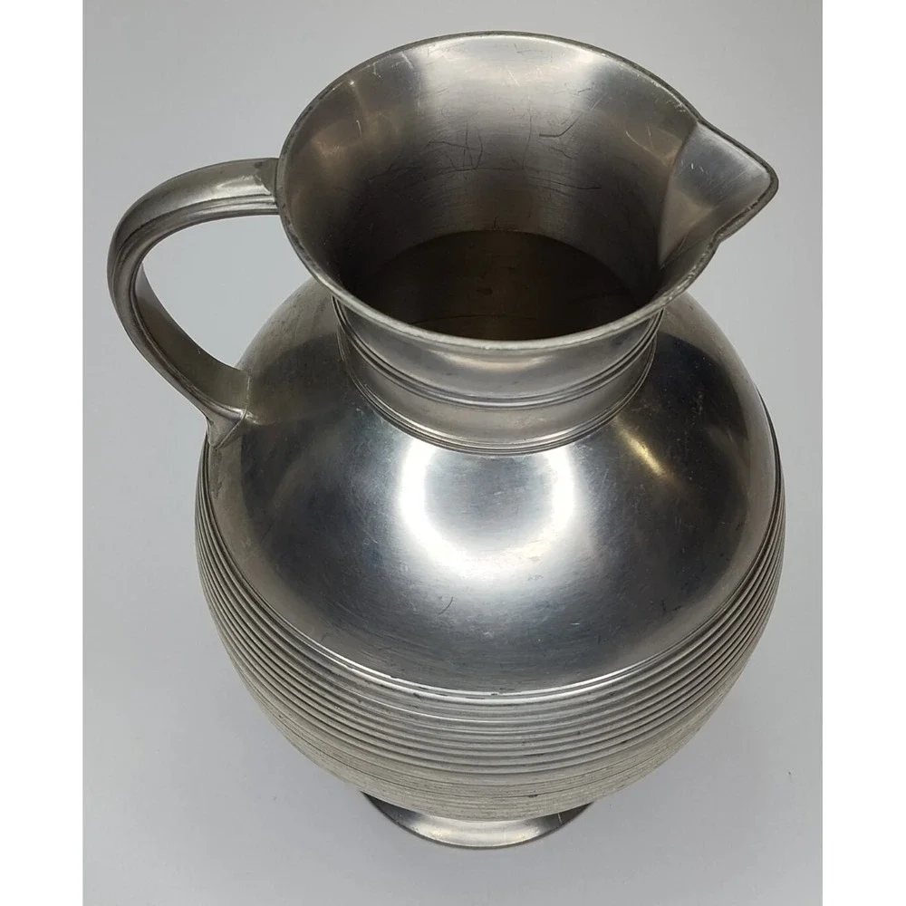 Rodgers Saltaur Silver Pitcher Zink Pewter 9 X 6 1/2 X 3 1/2in‎ 📸SEE ALL PIC📸